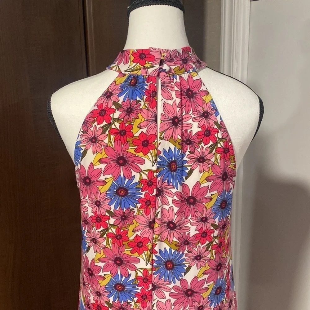 Floral High-Neck Maxi Dress - Picture 7 of 9